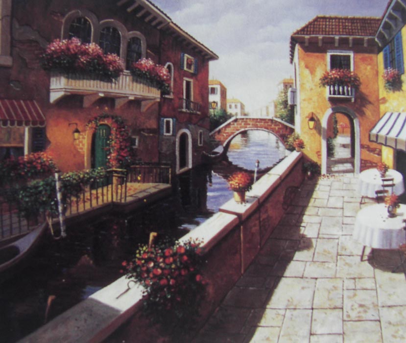 Obibi Garden Scenery Oil Painting