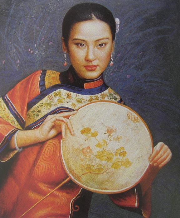 Obibi 中國仕女油畫