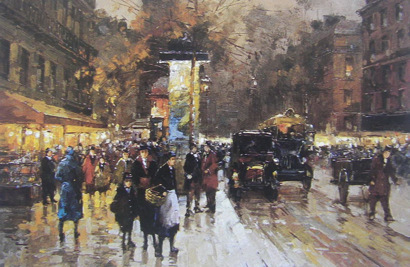 Obibi Paris Street Oil Painting