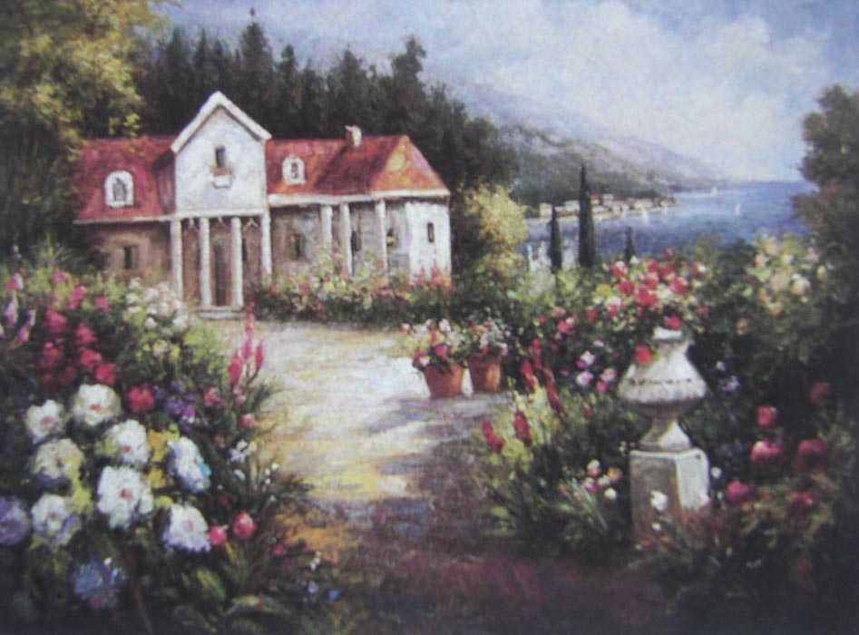 Obibi Garden Scenery Oil Painting