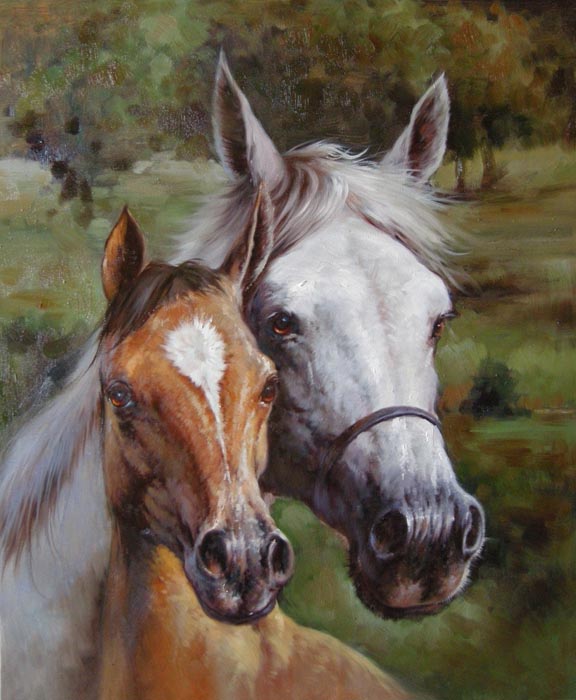 Horse oil painting