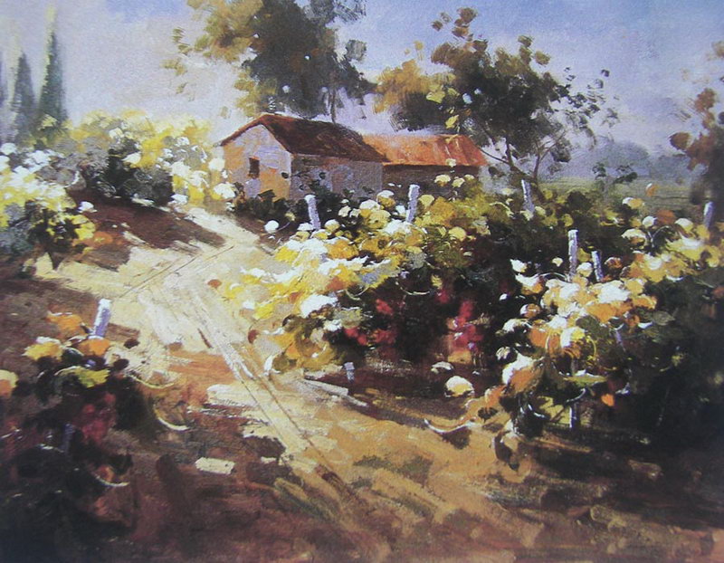 Obibi Garden Scenery Oil Painting