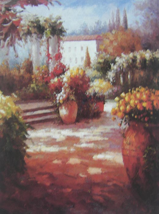 Obibi Garden Scenery Oil Painting