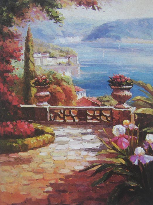 Obibi Garden Scenery Oil Painting