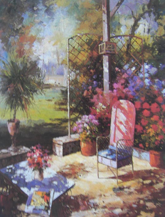 Obibi Garden Scenery Oil Painting