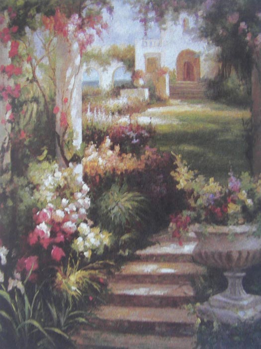 Garden Scenery Oil Painting