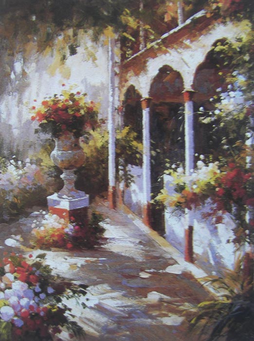 Obibi Garden Scenery Oil Painting