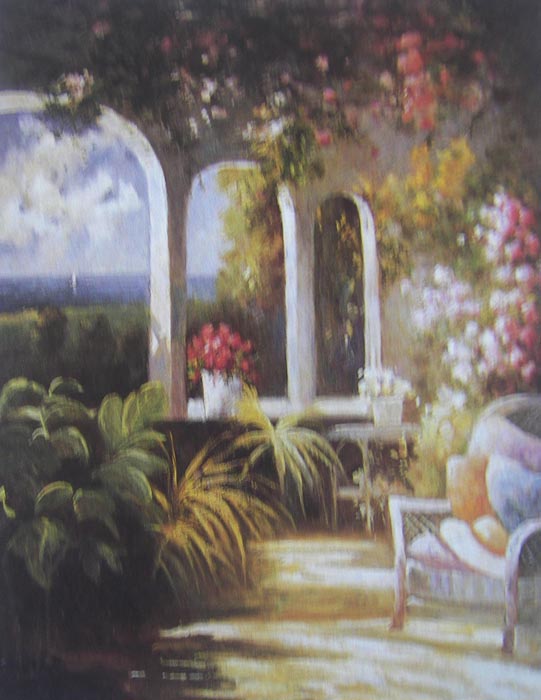 Obibi Garden Scenery Oil Painting