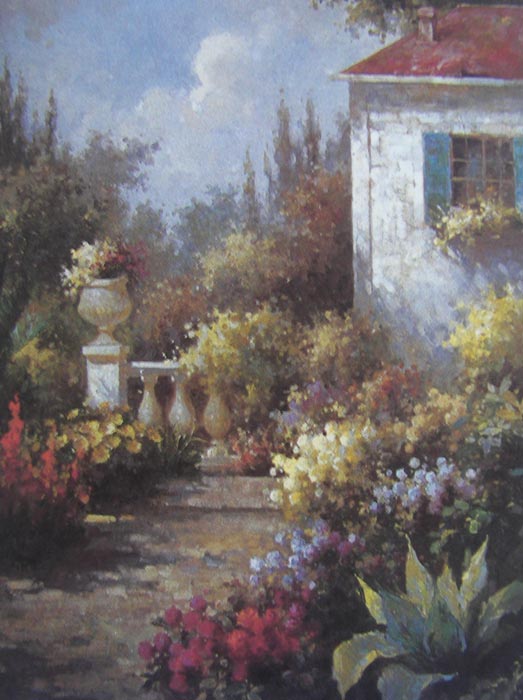 Garden Scenery Oil Painting